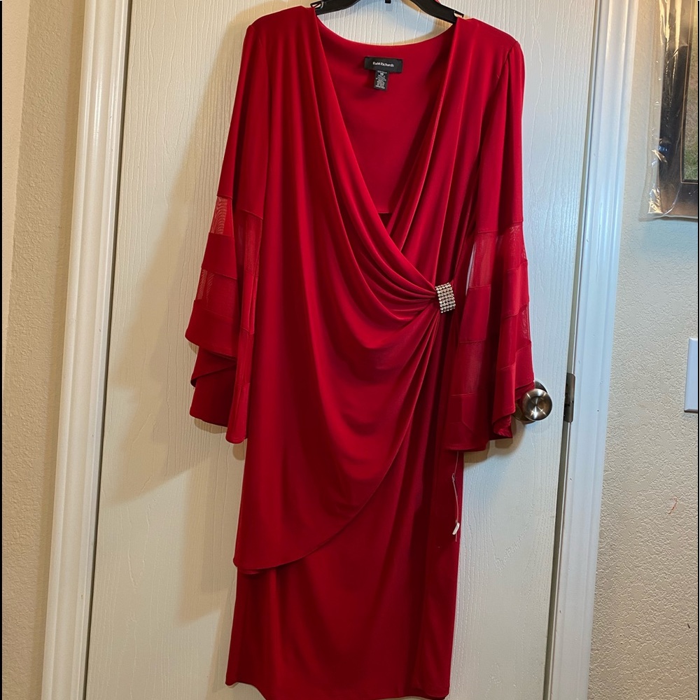 R&M Richards Faux-Wrap Dress
